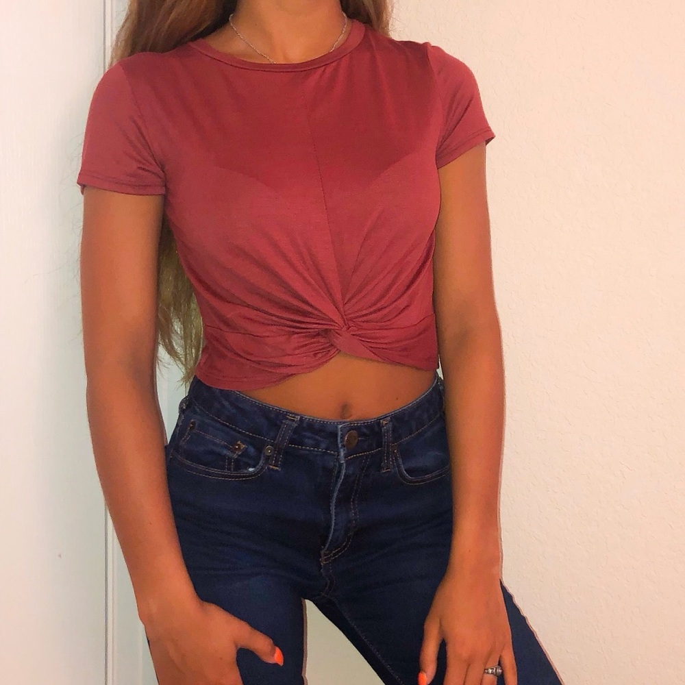 Cropped Tie Knot Shirt